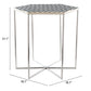 Forma Side Accent End Table Hexagon Striped Top - Revel Sofa 