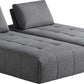Gray Modular Polyester Fabric 2pc Sectional Sofa & Chaise 124" - Revel Sofa 