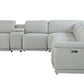 Italian Leather Power-Reclining Corner Sectional With Console with Various Size and Color Options - Revel Sofa 