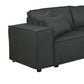 Jenson Modern Modular Corner Sectional Sofa in Dark Gray Linen - Revel Sofa 