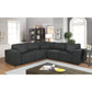 Jenson Modern Modular Corner Sectional Sofa in Dark Gray Linen - Revel Sofa 