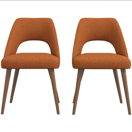 Juliana MCM Upholstered Dining Chair (Set of 2) - Revel Sofa 