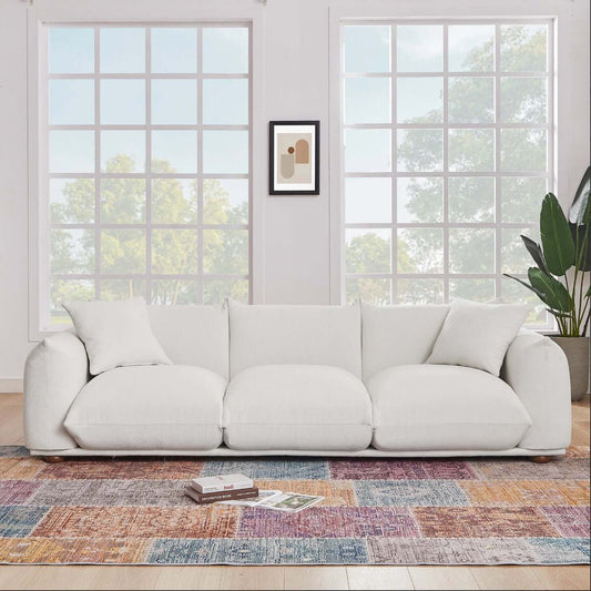 Kely Boho Chic Plush Sofa Couch 100” - Revel Sofa 