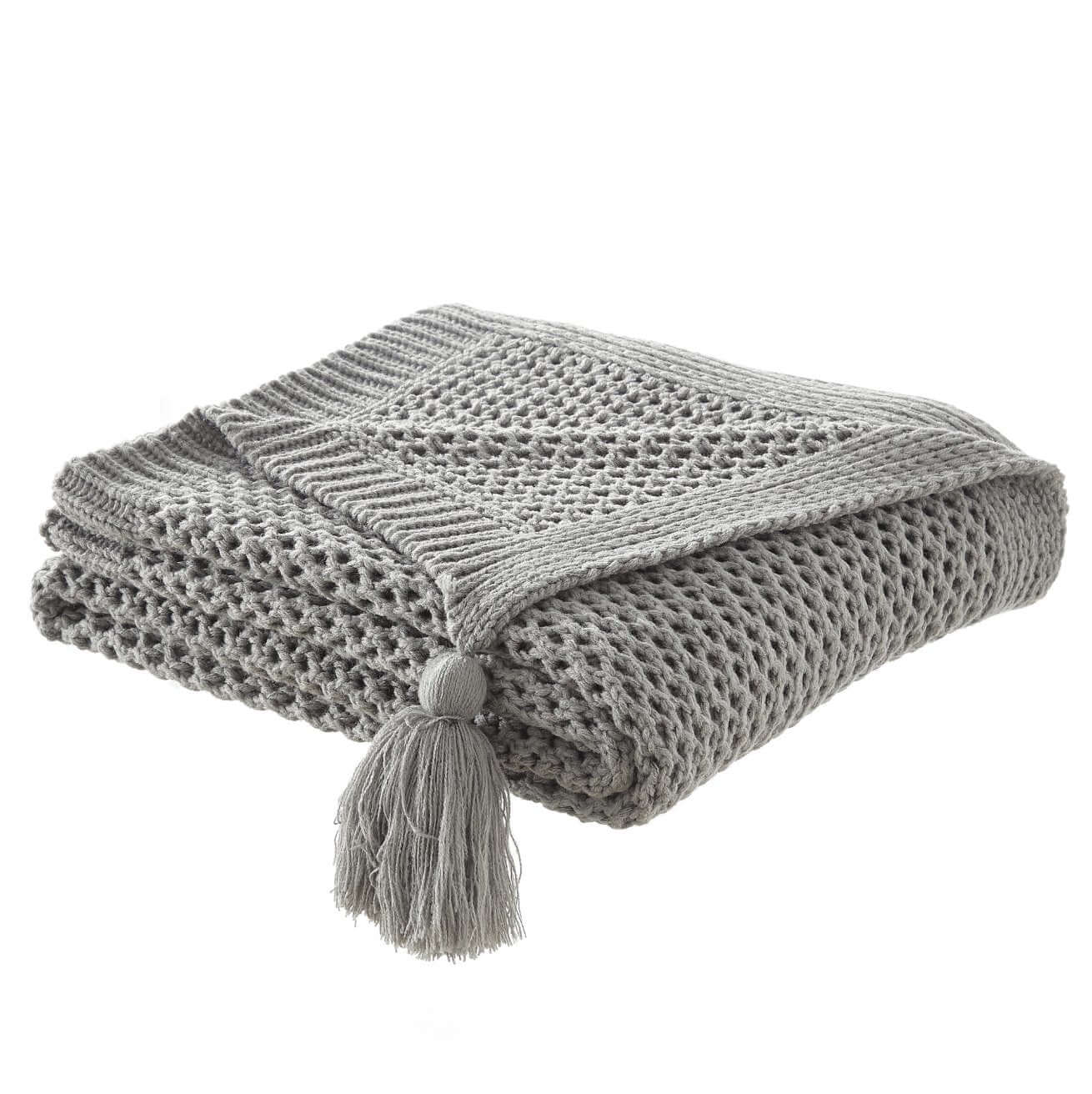 Knitted Acrylic Throw Blanket In Variety of Solid Colors - Revel Sofa 