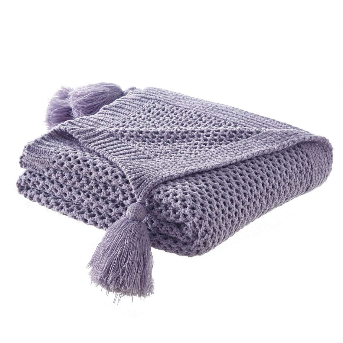 Knitted Acrylic Throw Blanket In Variety of Solid Colors - Revel Sofa 