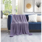 Knitted Acrylic Throw Blanket In Variety of Solid Colors