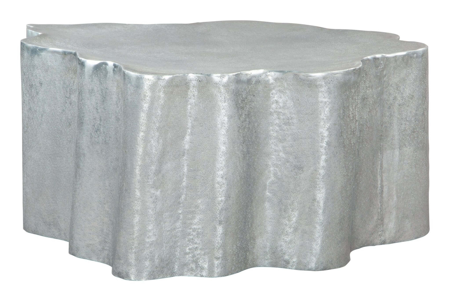 Kortha Metal Coffee Table, Antique Silver - Revel Sofa 