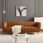 LaMattina MCM Genuine Leather Channel Tufted Sofa 86” - Revel Sofa 