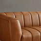 LaMattina MCM Genuine Leather Channel Tufted Sofa 86” - Revel Sofa 