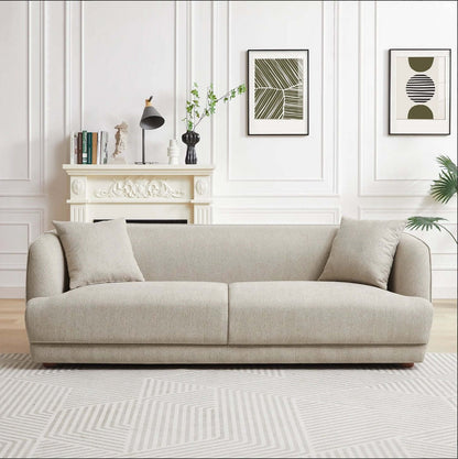 Larisa Modern Linen Fabric Sofa Couch 87” - Revel Sofa 