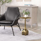 Lexi Metal Round Side End Table in Colors Charcoal or Antique Brass - Revel Sofa 