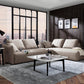 Gray Polyester Fabric Modular 2pc. Sectional Sofa And Chaise - Revel Sofa 