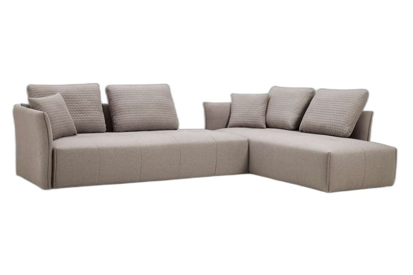 Gray Polyester Fabric Modular 2pc. Sectional Sofa And Chaise - Revel Sofa 