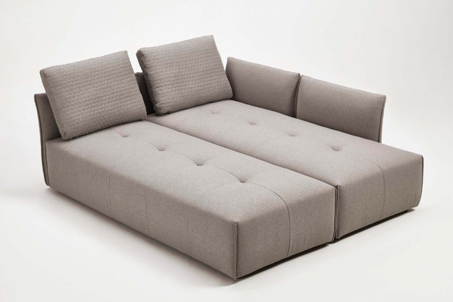 Gray Polyester Fabric Modular 2pc. Sectional Sofa And Chaise - Revel Sofa 