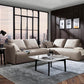 Gray Polyester Fabric Modular 2pc. Sectional Sofa And Chaise - Revel Sofa 