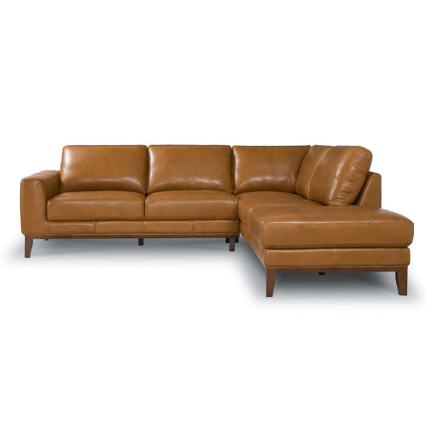 London MCM Leather Chaise Sofa Sectional 97