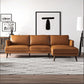 Lore MCM Genuine Leather L-Shape Sectional Chaise Sofa 105" - Revel Sofa 