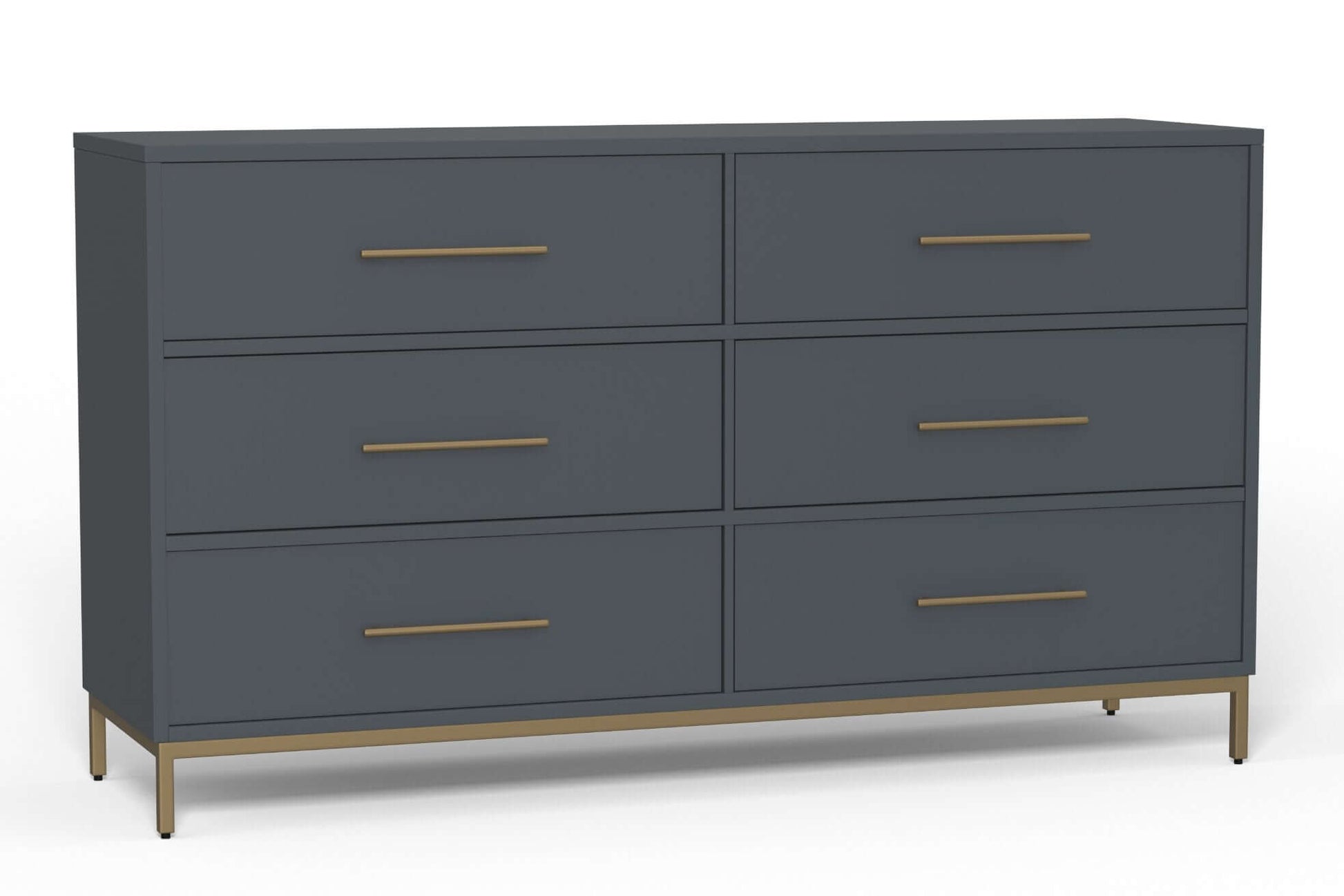 Madelyn Modern 6 Drawer Dresser in Slate Gray (63") - Revel Sofa 