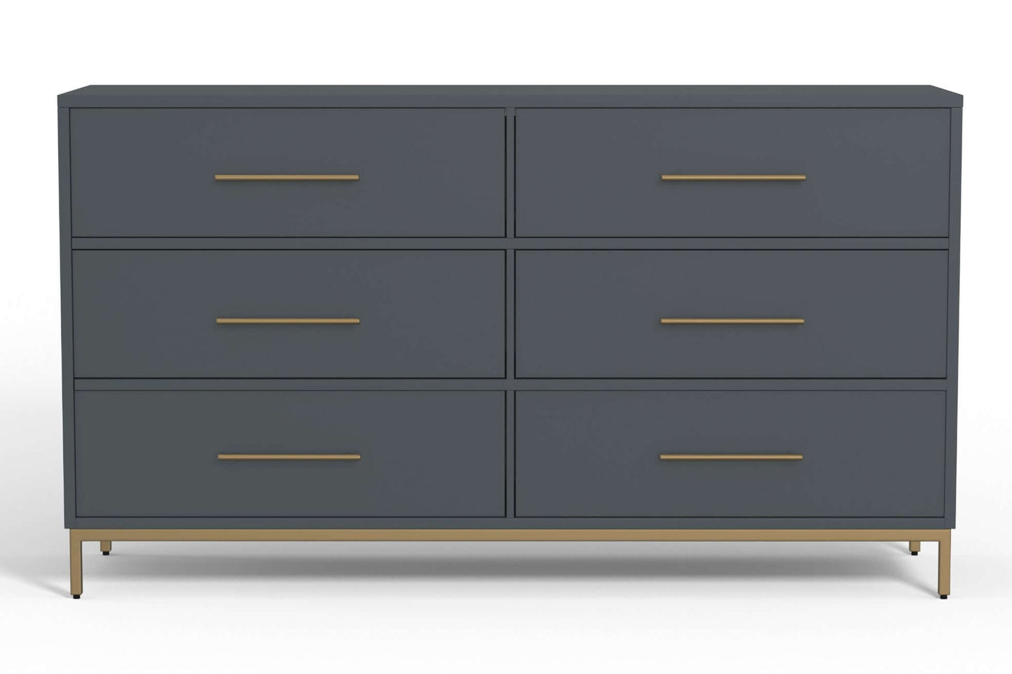 Madelyn Modern 6 Drawer Dresser in Slate Gray (63") - Revel Sofa 