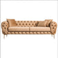 Malia Glam Velvet Button Tufted Sofa 89” - Revel Sofa 