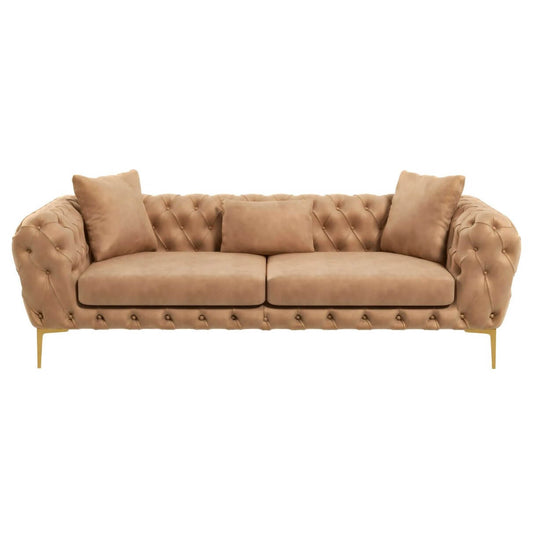 Malia Glam Velvet Button Tufted Sofa 89” - Revel Sofa 