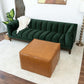 Mallory MCM Square Genuine Leather Upholstered Ottoman - Revel Sofa 