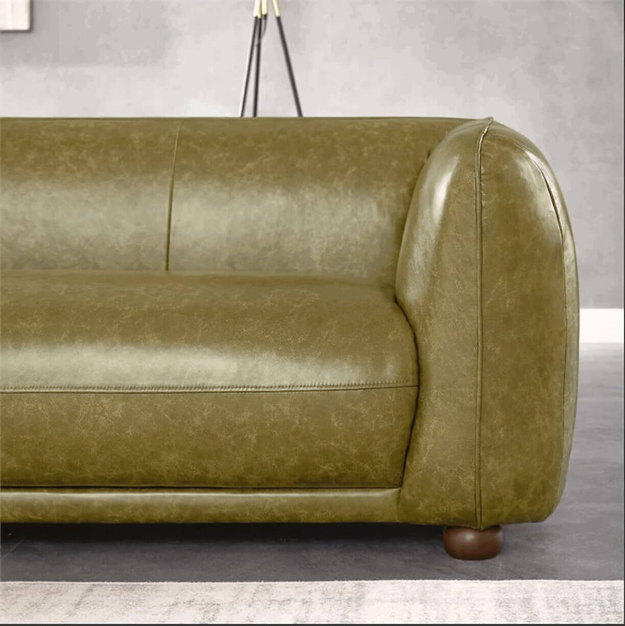 Marlon Modern Genuine Italian Leather Sofa Couch 87” - Revel Sofa 