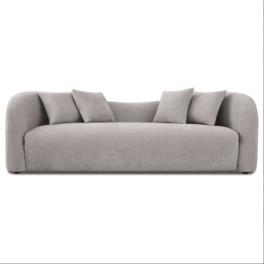 Mason Modern Minimalist Curvy Low Back Boucle Sofa Couch (94") - Revel Sofa 