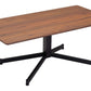 Mazzy Modern Rectangular Table Top Steel Base Coffee Table - Revel Sofa 
