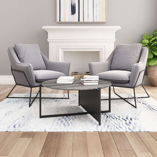 Mcbride Round Marble Top Center Coffee Table - Revel Sofa 
