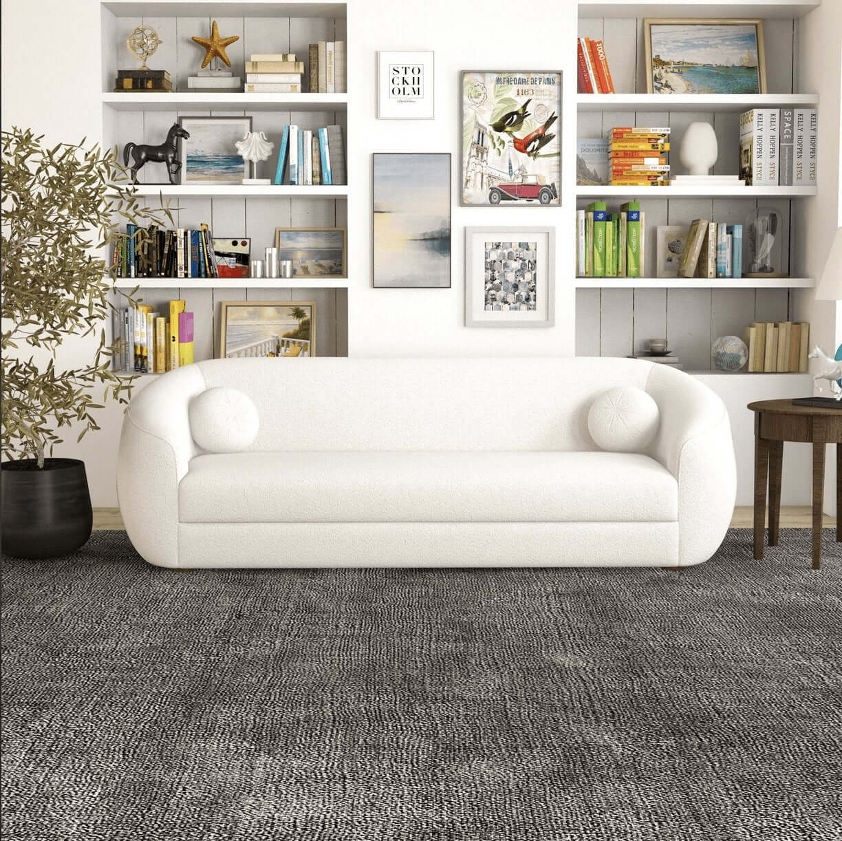 Melinda Modern Boucle Sofa 87” - Revel Sofa 