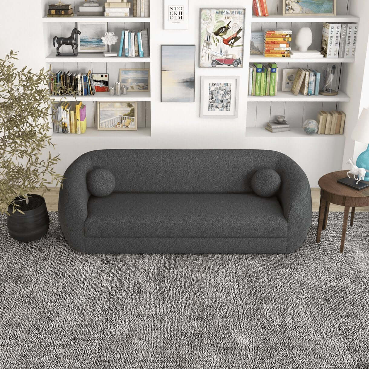 Melinda Modern Boucle Sofa 87” - Revel Sofa 