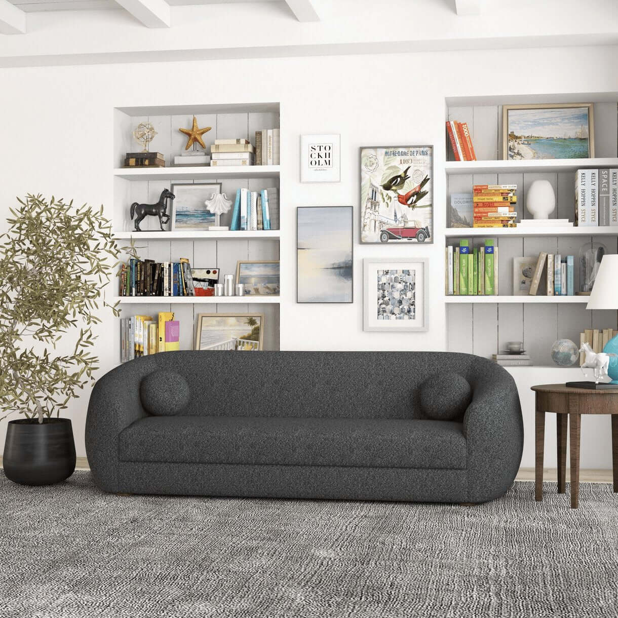 Melinda Modern Boucle Sofa 87” - Revel Sofa 