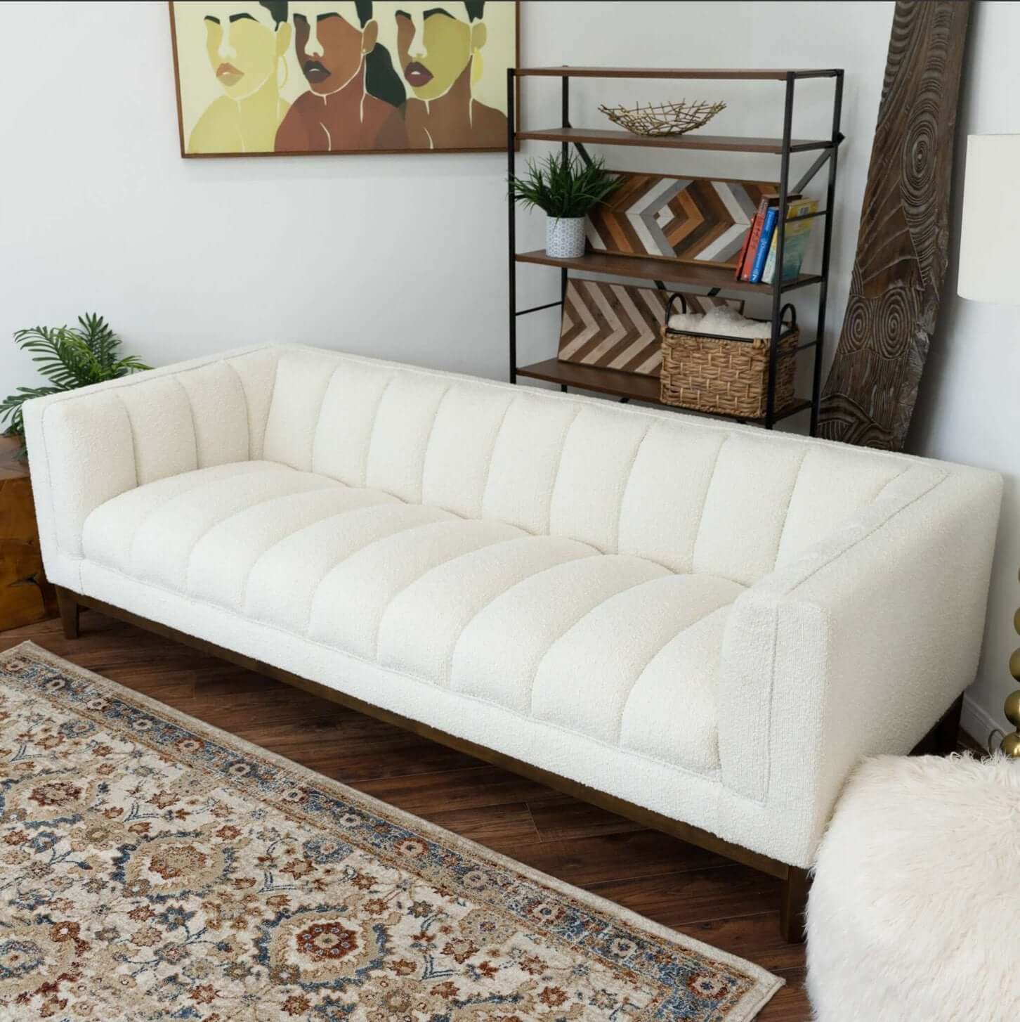 Melissa MCM Styled Channel Tufted Sofa 90” - Revel Sofa 