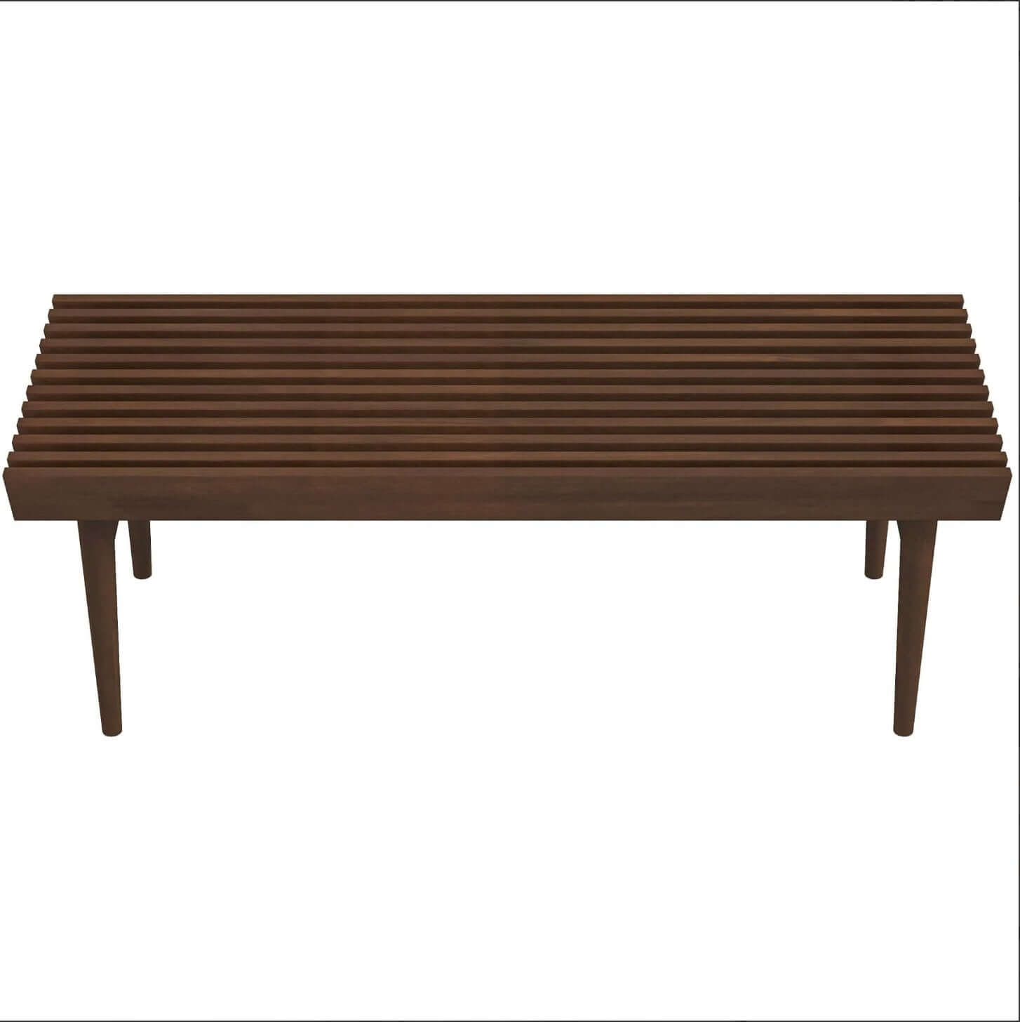 Mia MCM Style Slated Solid Wood Bench 47” - Revel Sofa 