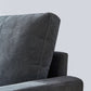 MidCentury Modern Fabric Chaise Sectional Sofa 3 seater with Ottoman in Gray or Beige - 104.6" - Revel Sofa 