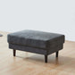 MidCentury Modern Fabric Chaise Sectional Sofa 3 seater with Ottoman in Gray or Beige - 104.6" - Revel Sofa 