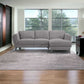 Beckett MCM Gray Fabric L Shaped Sectional Sofa w/ Right Facing Chaise 98" - Revel Sofa 