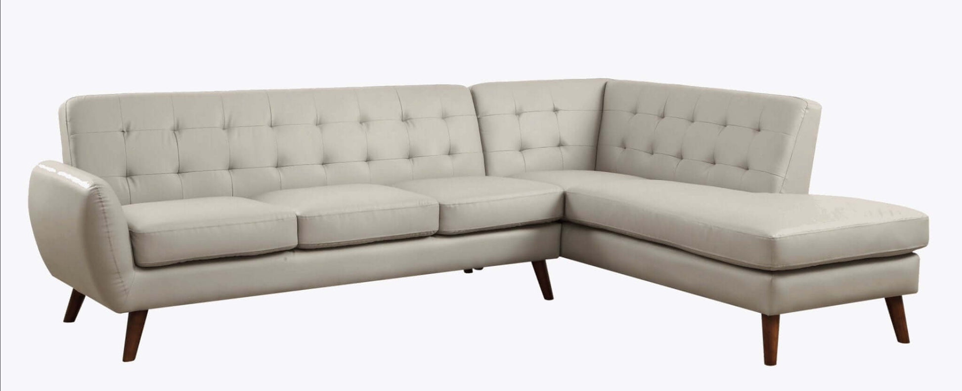 MCM Tufted L-Shape Sectional Sofa Right Facing Chaise 111" - Revel Sofa 