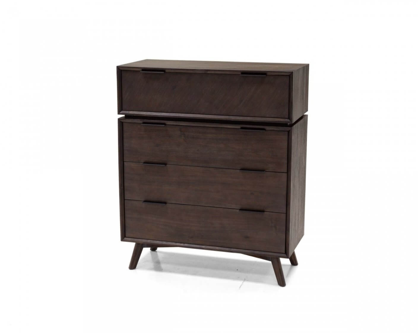 MidCentury Modern Solid Acacia Wood Four Drawer Dresser - Revel Sofa 