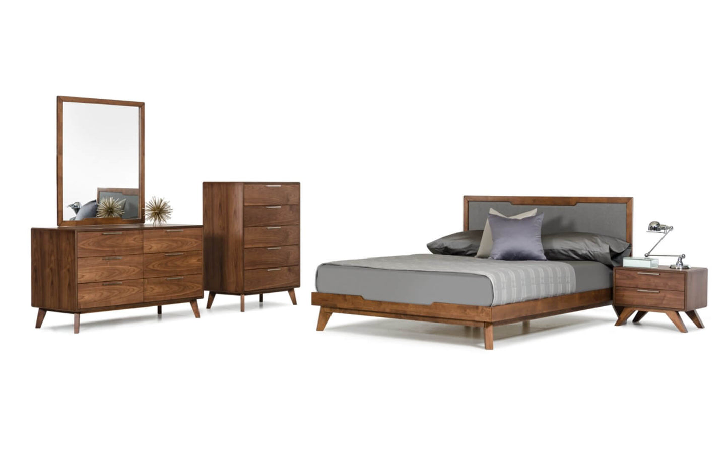 Midcentury Modern Solid Wood Six-Drawer Double Dresser 51" - Revel Sofa 