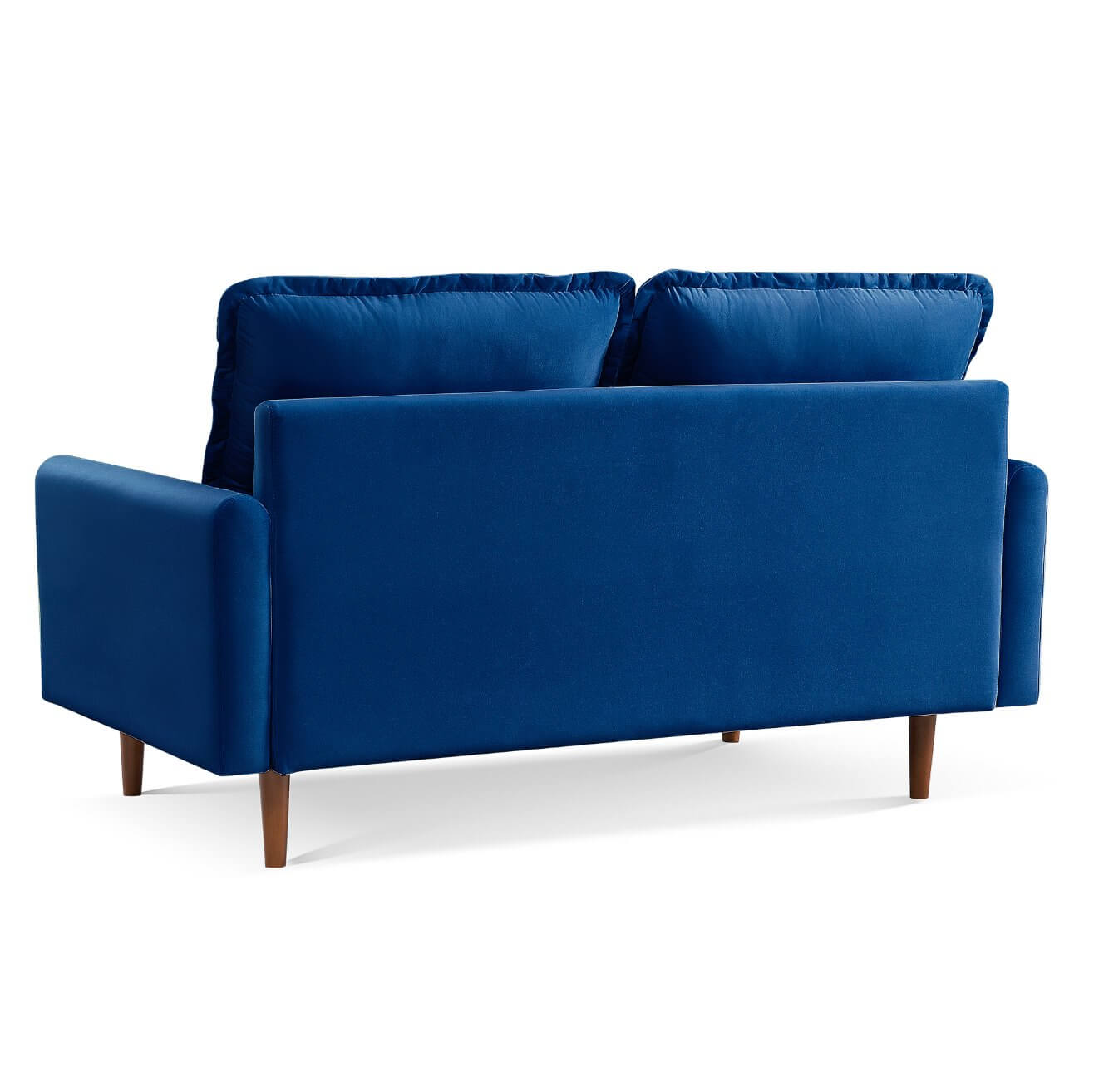 MidCentury Modern Velvet Loveseat Sofa (69") in Beige or Blue - Revel Sofa 