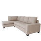 Modern Beige Polyester Blend L-Shaped 2pc. Chaise Sectional Sofa - Revel Sofa 