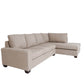 Modern Beige Polyester Blend L-Shaped 2pc. Chaise Sectional Sofa - Revel Sofa 