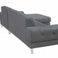 Modern Gray L-Shaped 2pc. Sectional Sofa w/ Right Chaise 111" - Revel Sofa 
