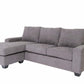 Modern Gray Polyester L Shape Sectional Reversible Chaise Sofa 96" - Revel Sofa 