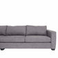 Modern Gray Polyester Blend L-Shaped 3pc. Corner Sectional Sofa 120" - Revel Sofa 