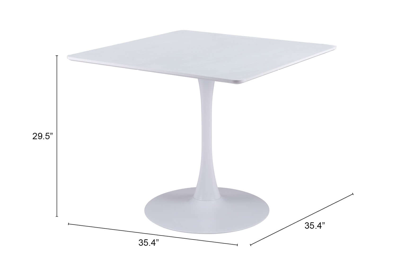 Molly Sleek Square Top Dining Table (Various Color Options) - Revel Sofa 