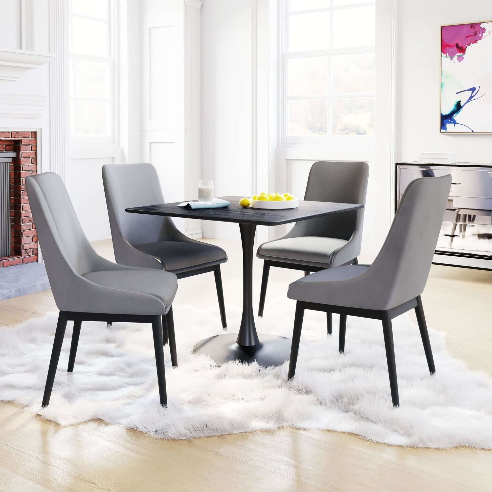 Molly Sleek Square Top Dining Table (Various Color Options) - Revel Sofa 