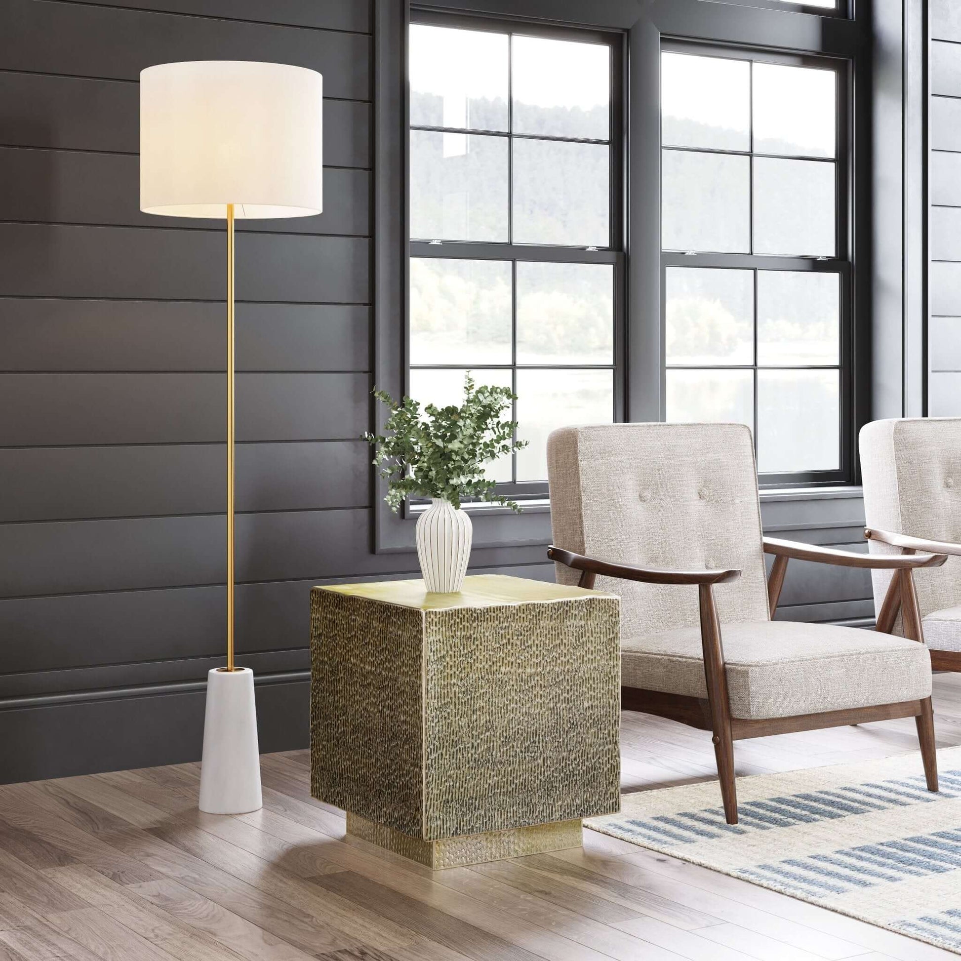 Mono Side End Accent Table in Gold - Revel Sofa 